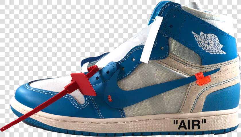 Image Of Air Jordan 1 Off White “unc”   Jordan 1 Off White Unc No Background  HD Png DownloadTransparent PNG