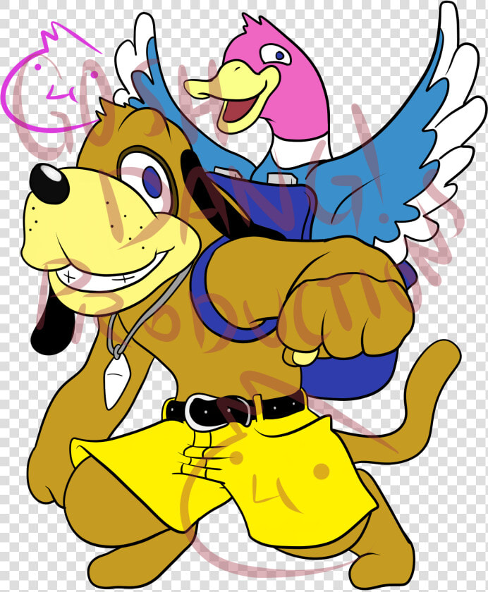 Duck Hunt Kazooie  Watermarked For My Protection   Cartoon  HD Png DownloadTransparent PNG