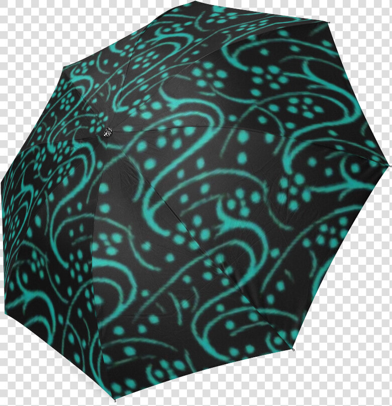 Vintage Swirl Floral Teal Turquoise Black Custom Auto   Umbrella  HD Png DownloadTransparent PNG