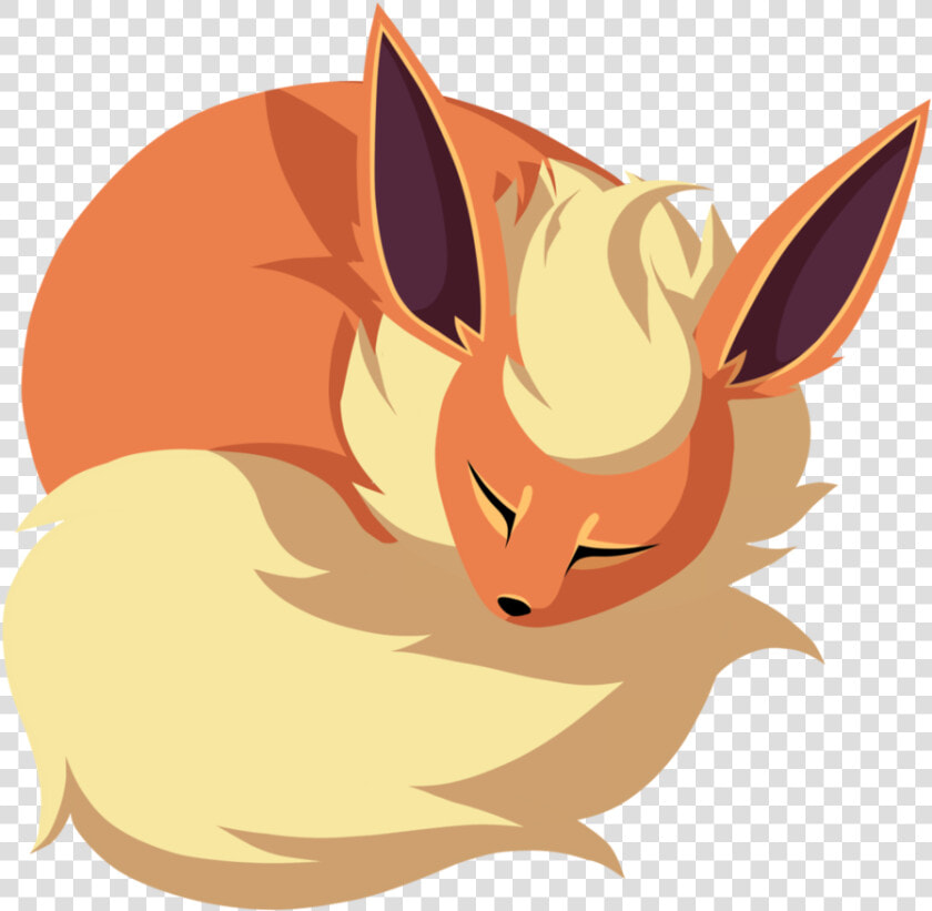 Sleeping Flareon   Png Download   Flareon Sleeping Gif  Transparent PngTransparent PNG