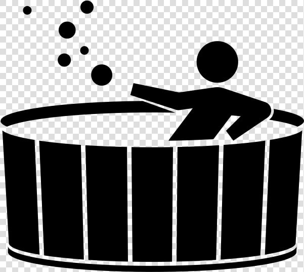 7 Seat Hot Tub   Hydrotherapy Bath   Jacuzzi   Hot Tub Clip Art Black And White  HD Png DownloadTransparent PNG