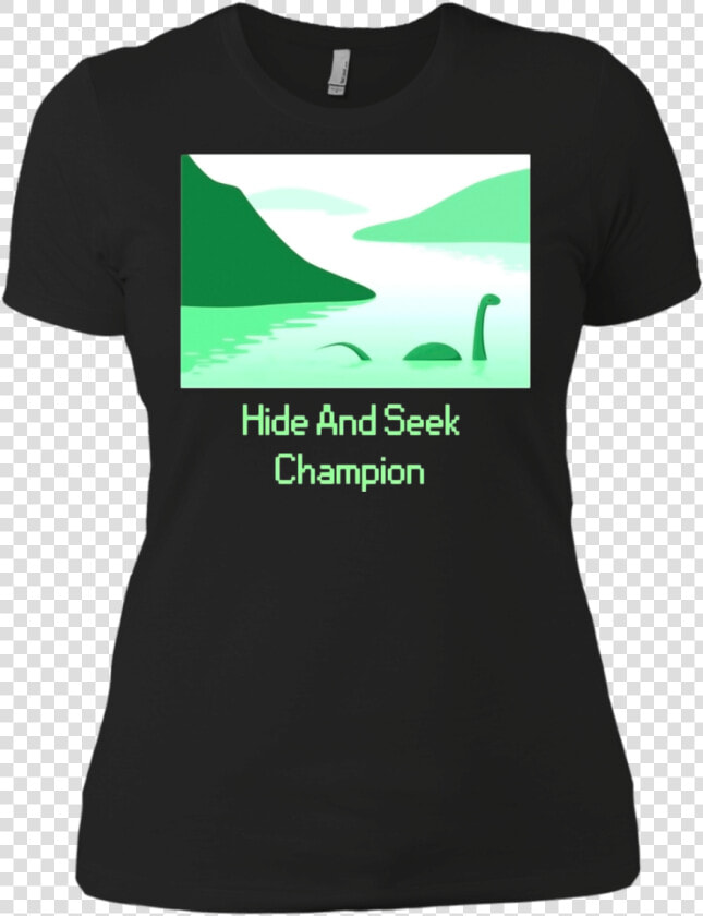 Hide And Seek Champion Funny Loch Ness Monster T shirt   Active Shirt  HD Png DownloadTransparent PNG