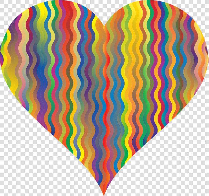 Colorful Wavy Heart 4 Clip Arts   Illustration  HD Png DownloadTransparent PNG