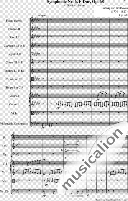 Beethoven  Ludwig Van   Summer Presto Violin Sheet Tab Music  HD Png DownloadTransparent PNG