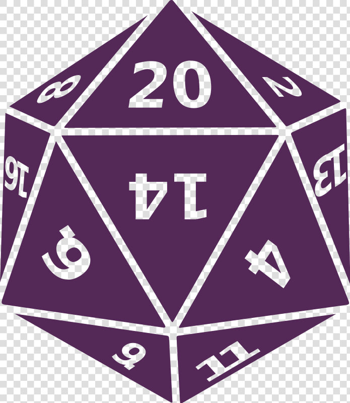 Purple D20   20 Sided Dice Png  Transparent PngTransparent PNG