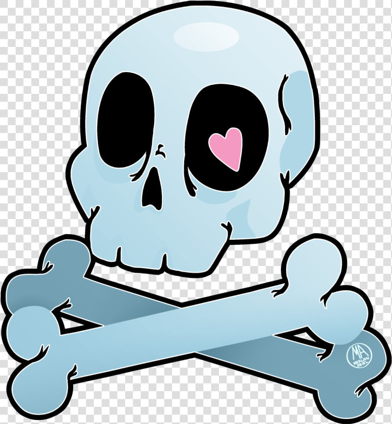 My Art Skull  amp  Bones Skullandcrossbones Skullandheart   Skull  HD Png DownloadTransparent PNG