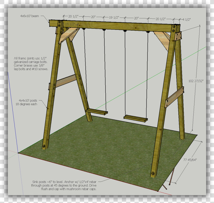 Swing Set Corner Brace  HD Png DownloadTransparent PNG