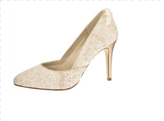 Brudesko  Model Agnes Gold ivory Vintage Satin Id   Basic Pump  HD Png DownloadTransparent PNG