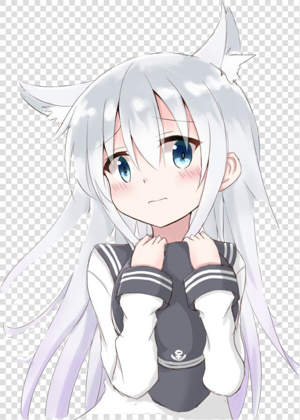 Hibiki Anime Neko   Png Download   White Anime Fox Girl  Transparent PngTransparent PNG