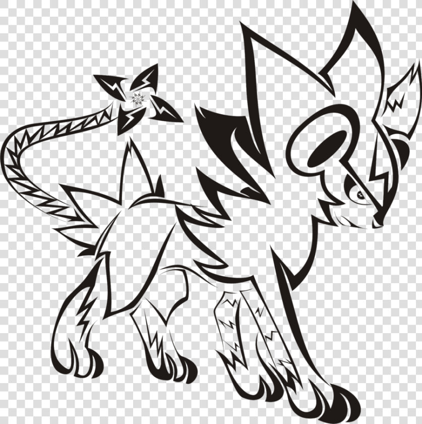 Image Gallery Pokemon Tribal Tattoo Design Clipart   Luxray Black And White  HD Png DownloadTransparent PNG