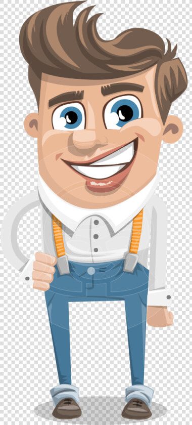 Funny Young Man Cartoon Vector Character Aka Spencer   Stand On Own Feet  HD Png DownloadTransparent PNG