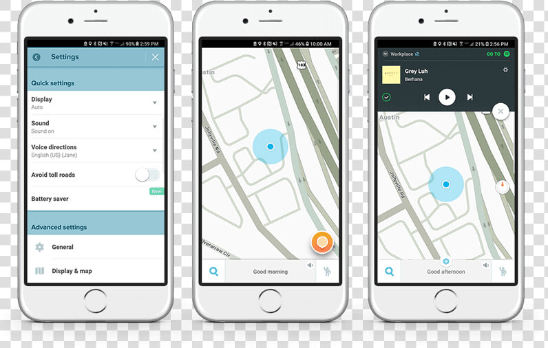 Waze App With Settings And Spotify Access   Iphone  HD Png DownloadTransparent PNG