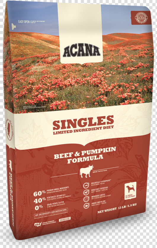 Acana Singles Limited Ingredient Diet Grain Free Beef  HD Png DownloadTransparent PNG