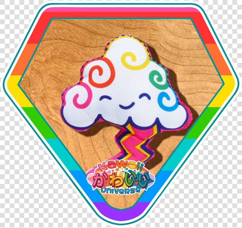 Kawaii Universe Cute Doodle Thunder Cloud Pillow Pic  HD Png DownloadTransparent PNG