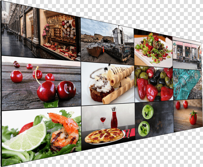 Daugiafunkciniai Video Wall   Retail Video Wall Food  HD Png DownloadTransparent PNG