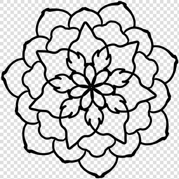 Flower  Cute Pretty  Design  Florals  Black And White   Cute Flower Design Png  Transparent PngTransparent PNG