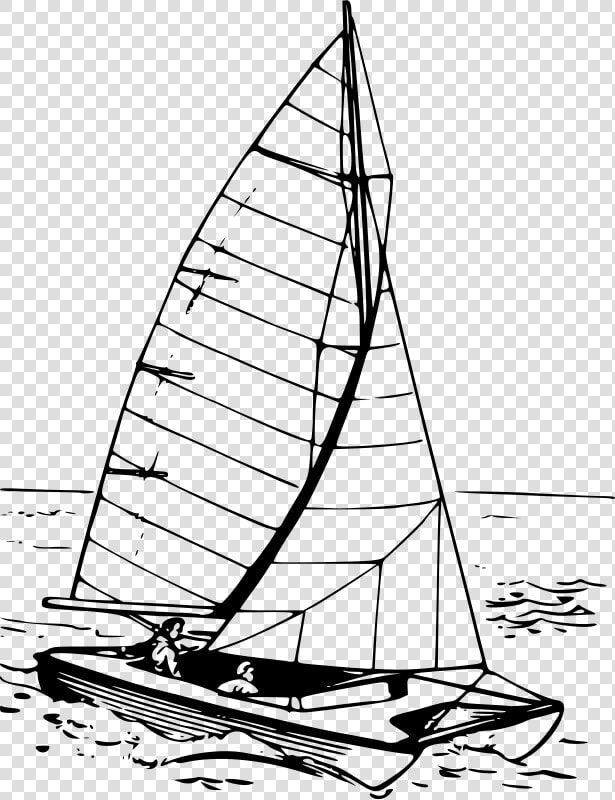 Sailing Boat Clipart Water Vehicle   Catamaran Boat Drawing  HD Png DownloadTransparent PNG