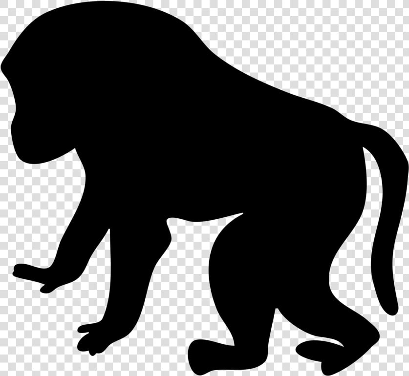 Free Stock Photo   Outline Baboon Clipart Black And White  HD Png DownloadTransparent PNG