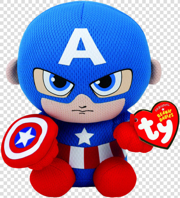 Marvel Captain America Beanie Babies Title Marvel   Captain America Beanie Baby  HD Png DownloadTransparent PNG