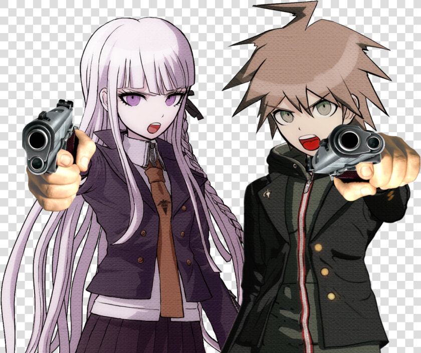 Makoto Naegi With A Gun  HD Png DownloadTransparent PNG