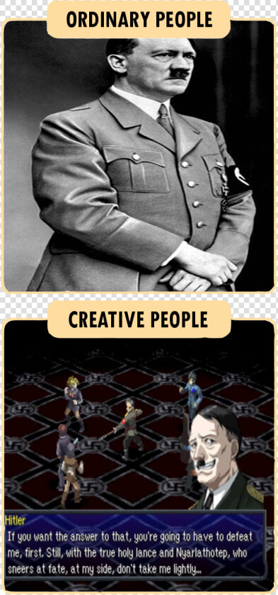 Ordinary People Creative People Hitler If You Want   Hitler Part 2 Jojo  HD Png DownloadTransparent PNG