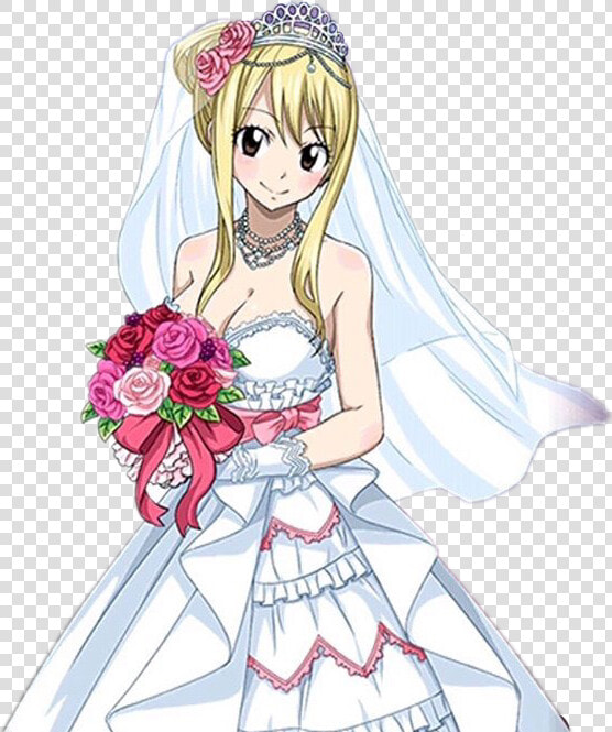 Lucyheartfilia Fairytail Wedding Cute Pretty Freetoedit   Lucy Heartfilia Wedding Dress  HD Png DownloadTransparent PNG