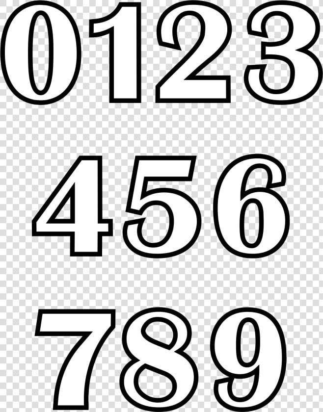 123 Png Black And White   Numbers For Kids Coloring  Transparent PngTransparent PNG