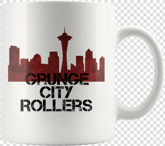 Grunge City Rollers White Mug   Coffee Cup  HD Png DownloadTransparent PNG