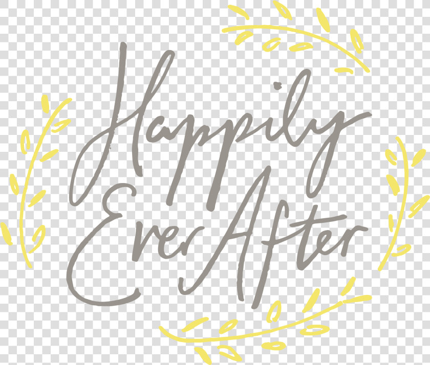 Marriage Quotes Png   Calligraphy Happy Ever After  Transparent PngTransparent PNG