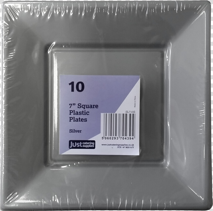 10 X   Plastic Silver Plates  HD Png DownloadTransparent PNG