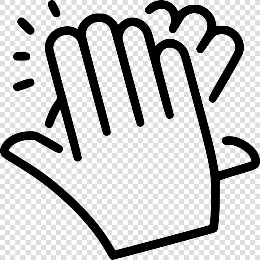 Clap   Clapping Hands Black And White  HD Png DownloadTransparent PNG