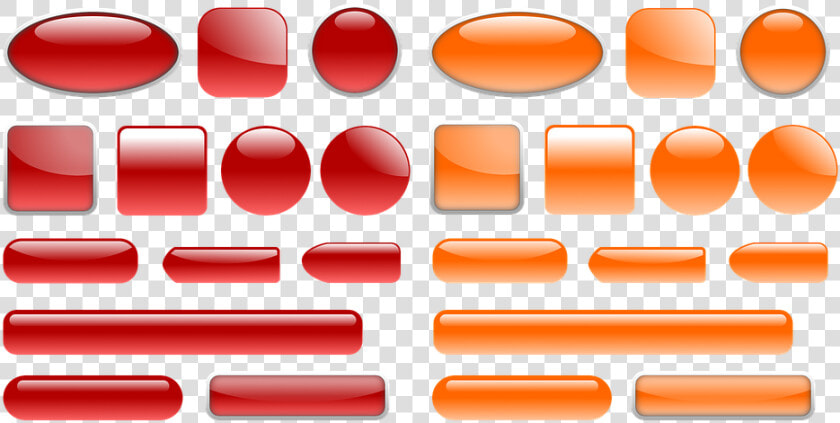 Button  Icon  Oblong  Square  Round  Red  Orange  Shiny   Icon  HD Png DownloadTransparent PNG