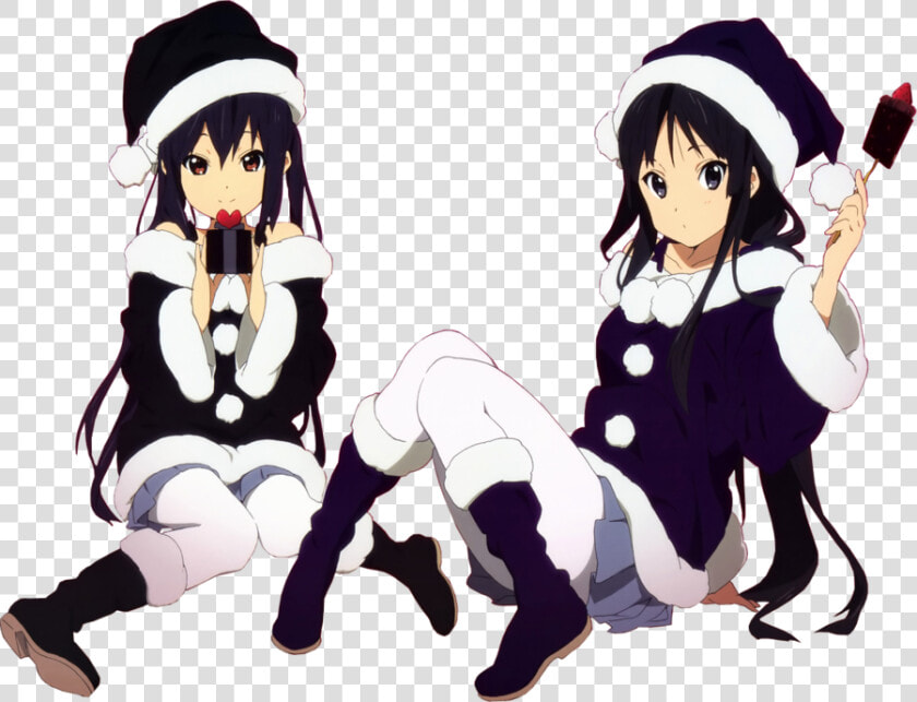 K on Christmas   Mio Akiyama And Azusa Nakano  HD Png DownloadTransparent PNG