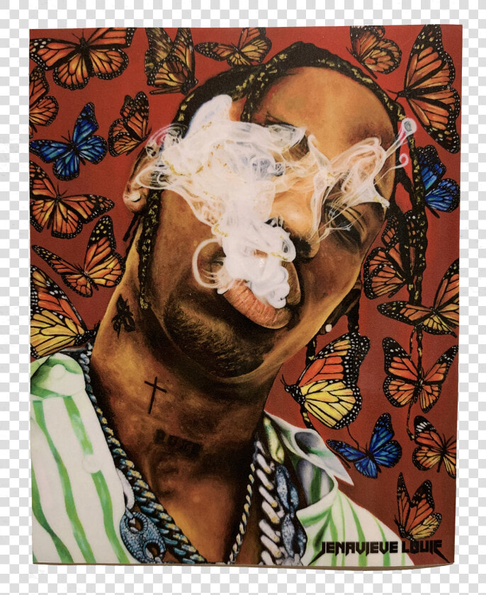 Image Of Travis Scott Sticker   Travis Scott Smoking Art  HD Png DownloadTransparent PNG