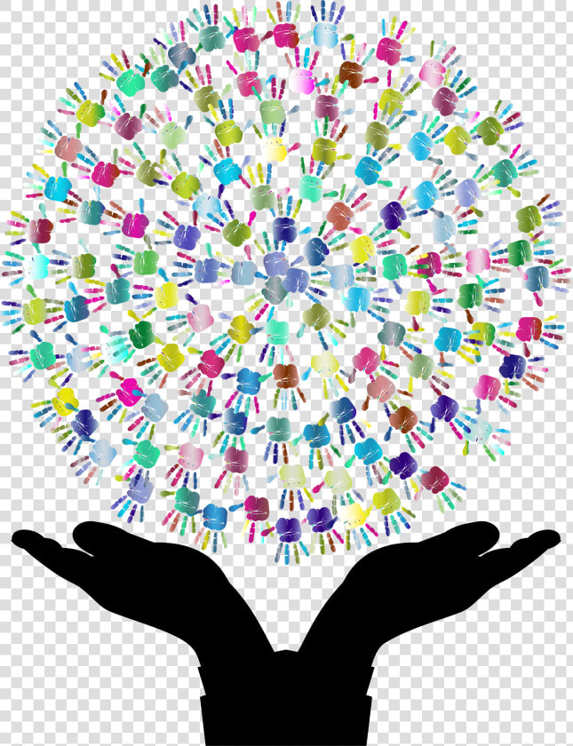 Prismatic Hands Tree 2 Clip Arts   Logo Tree Hands Png  Transparent PngTransparent PNG