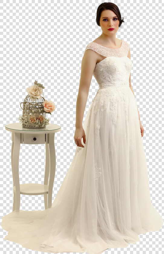 Beatrice Lace Fit And Flare Wedding Dress  HD Png DownloadTransparent PNG