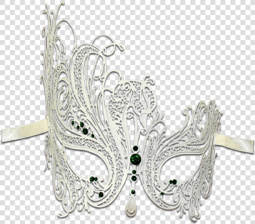 White Series Swan Metal Filigree Laser Cut Venetian   Tiara  HD Png DownloadTransparent PNG