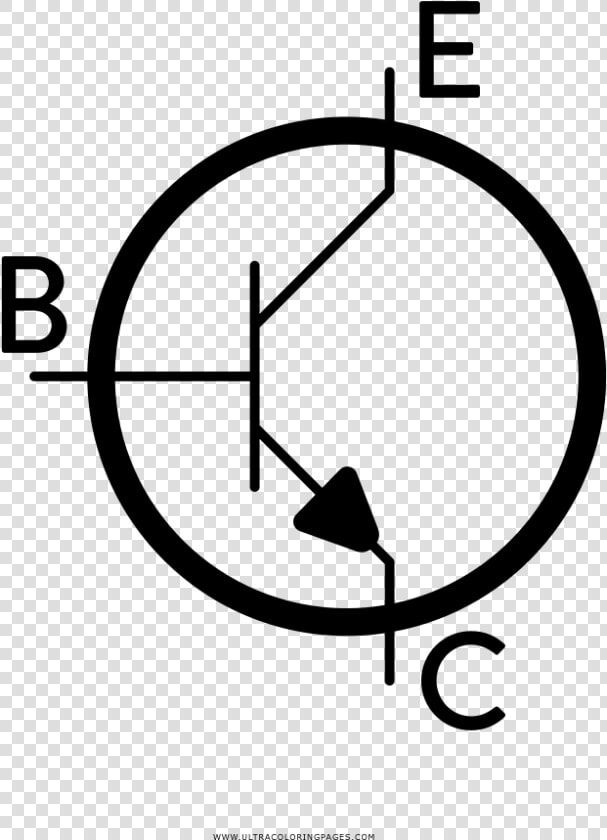 Npn Transistor Coloring Page   Circle  HD Png DownloadTransparent PNG