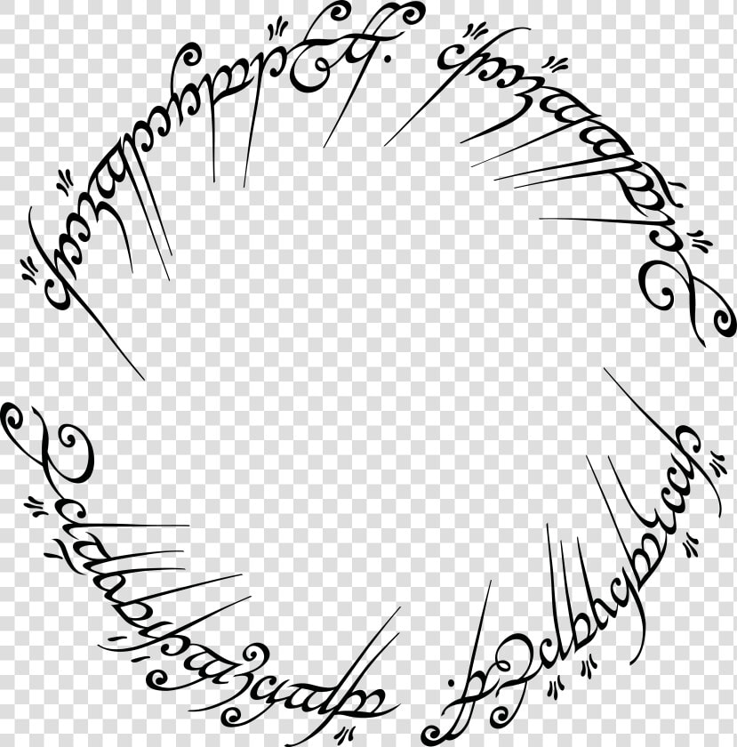 One Ring Inscription Vector  HD Png DownloadTransparent PNG