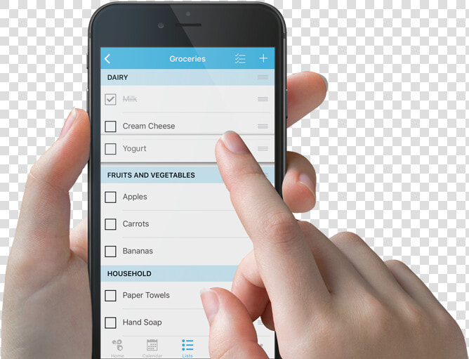 Organizing Cozi List   Shopping List On Phone  HD Png DownloadTransparent PNG