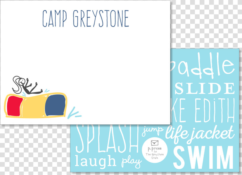 Picture Of Waterpark Flat Note Card Set   Graphic Design  HD Png DownloadTransparent PNG