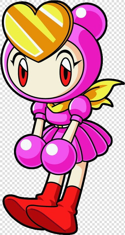 Super Bomberman Pretty Bomber   Png Download   Pretty Bomber Girl And Bomberman  Transparent PngTransparent PNG