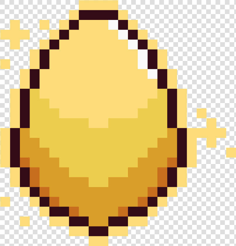 The Golden Egg   Pixel Art Minecraft Yoshi  HD Png DownloadTransparent PNG