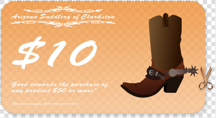 Arizona Saddlery  10 Coupon   Cowboy Boot Clip Art  HD Png DownloadTransparent PNG