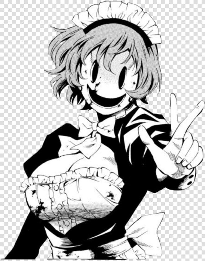  anime  animegirl  mangagirl  manga  horror  gore  dark   Tenkuu Shinpan Maid Mask  HD Png DownloadTransparent PNG