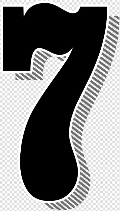 Number 7 Drop Shadow  HD Png DownloadTransparent PNG