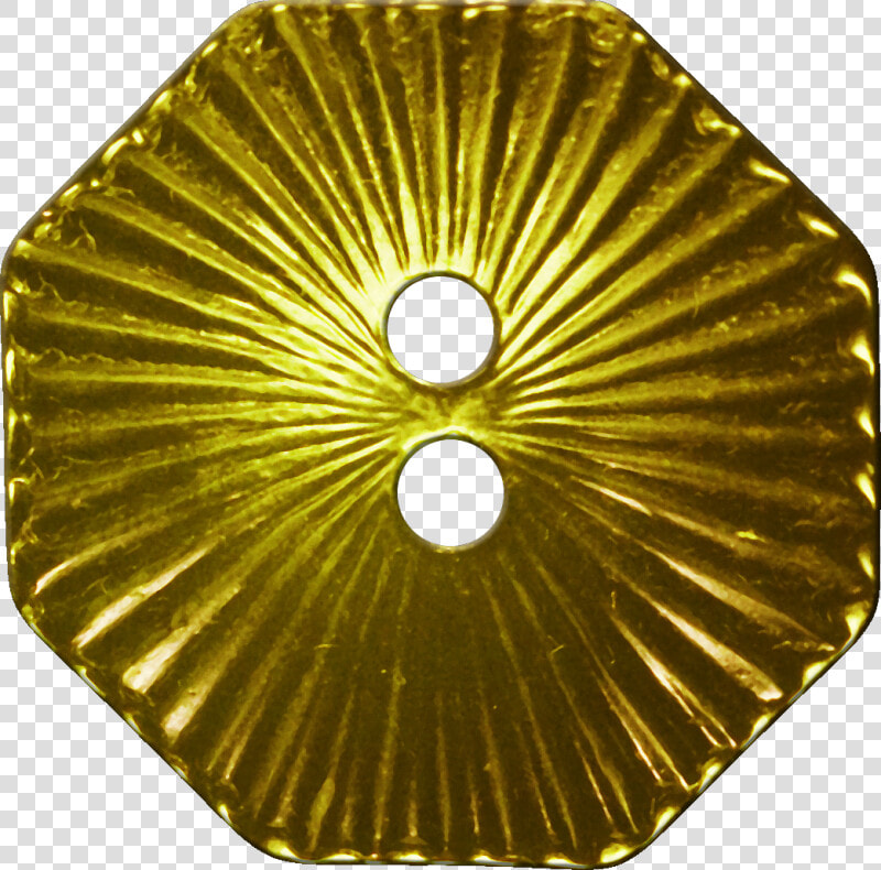 Octagonal Button With Radiating Lines  Gold   Shirt Buttons  HD Png DownloadTransparent PNG