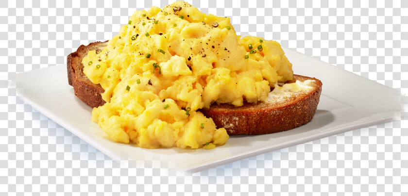 Breakfast Eggs Png   Fluffy Scrambled Eggs On Toast  Transparent PngTransparent PNG