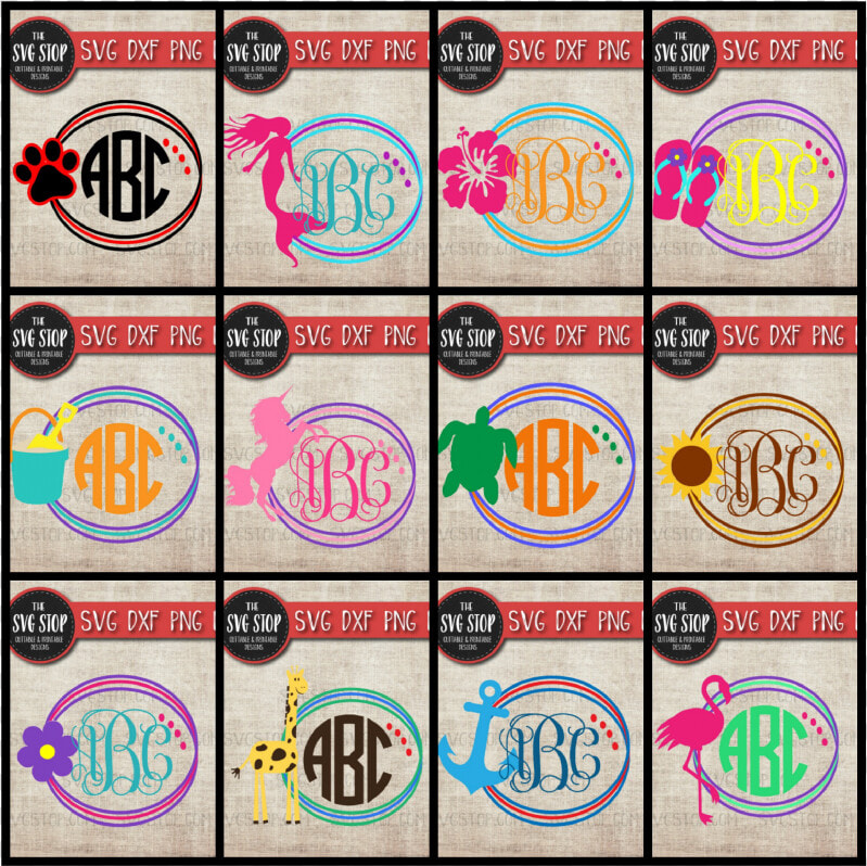 Monogram Frames Bundle Example Image   Circle  HD Png DownloadTransparent PNG