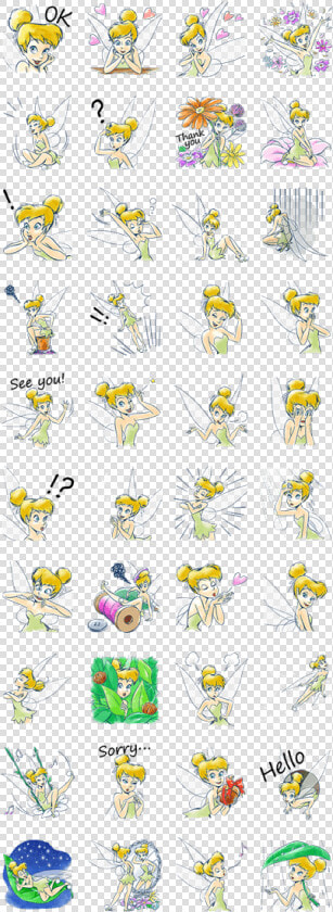 Tinker Bell   Tinker Bell Line Sticker  HD Png DownloadTransparent PNG